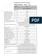 750 00032 18V 10W Solar Panel Datasheet