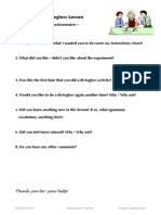 Experimental Practice Dictogloss Questionnaire Students PDF
