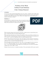 Problem of The Week Problem D and Solutions Cube Column Removal