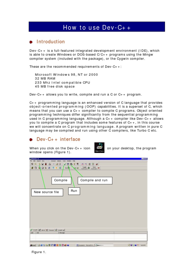 How To Use Dev-C++ | Download Free PDF | C (Programming Language ...