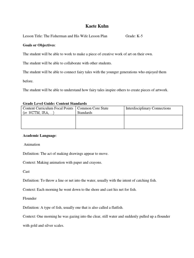 Kaete Kuhn Goals Or Objectives Collage Educational Assessment