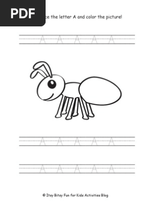 A A A A A Trace The Letter A And Color The Picture