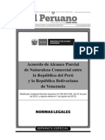 Acuerdo Parcial Comercial Perú - Venezuela