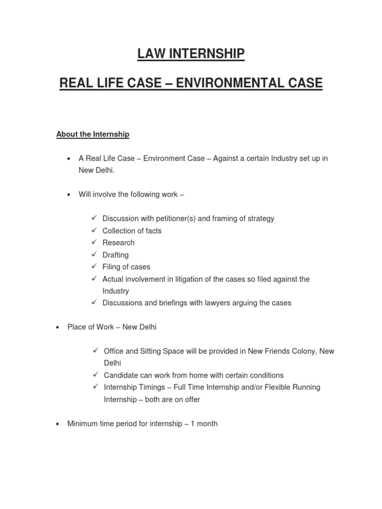 Remote Legal Internship Opportunity | PDF