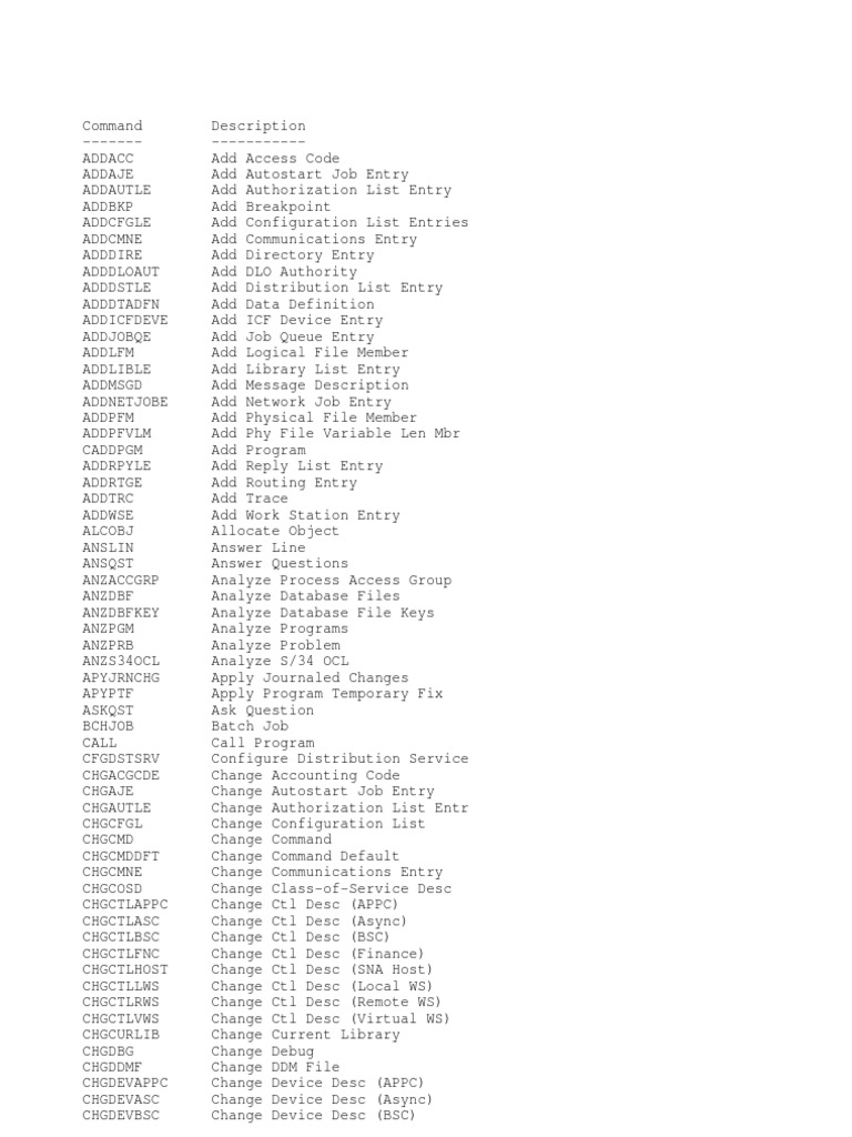 Command Descriptions for System Operations | PDF