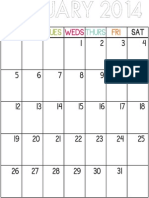 2014 printable calendar 30days found online