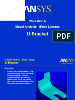 U-Bracket: Workshop 6 Modal Analysis - Block Lanczos