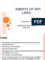 Elements of Art: Lines: P: Chareeze Mae Abida Bse Iii-C