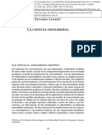 La Ciencia Neoliberal de Edgardo Lander