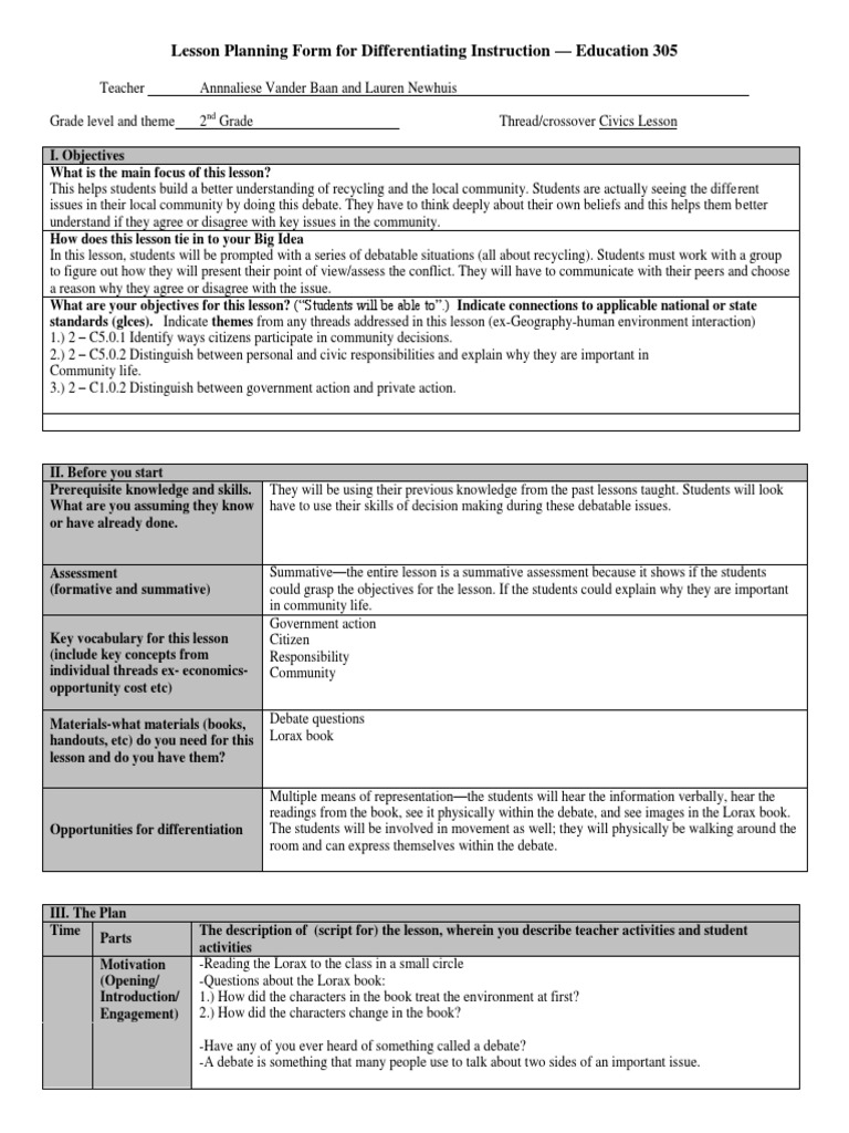 learning event lesson plan form draft a Educational Assessment Teachers