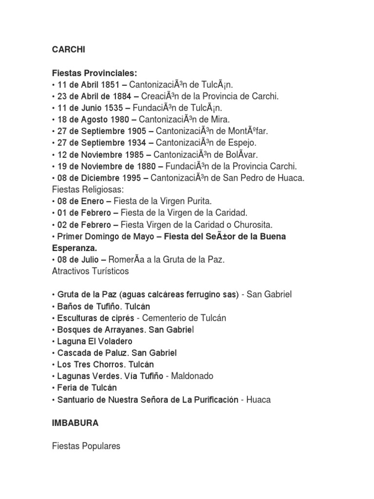 CARCHI Carnaval Religión y creencia