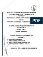 Reporte de Práctica 5 Circuito Electroneumatico secuencial