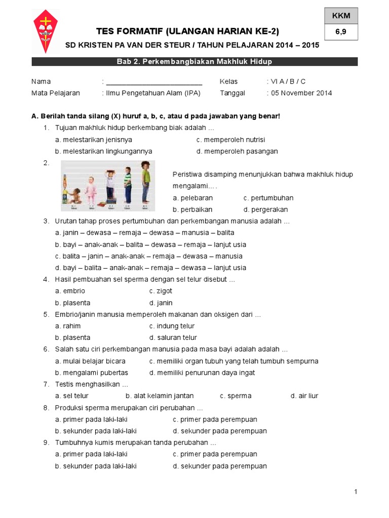 Ulangan Perkembangbiakan Makhluk Hidup Doc