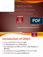 Ongc - International Business Expansion Strategy