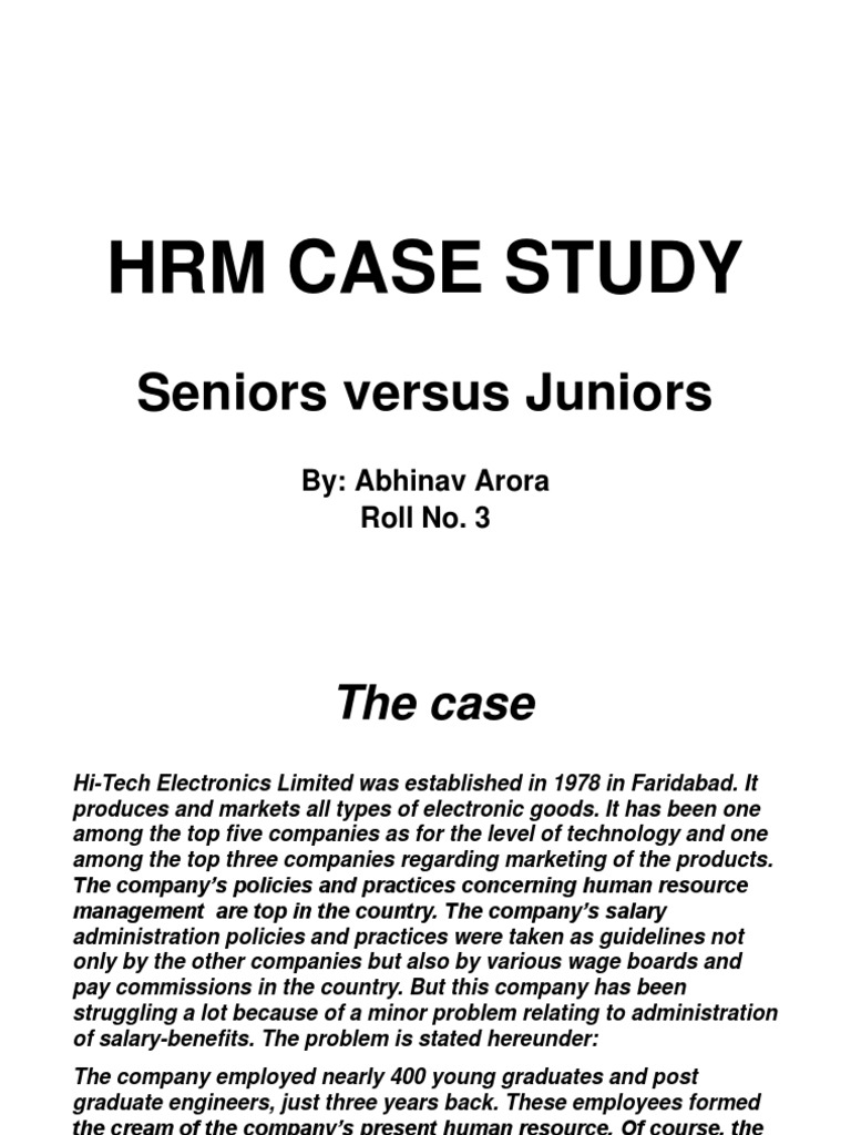 Hrm Case Study Employee Benefits Employment
