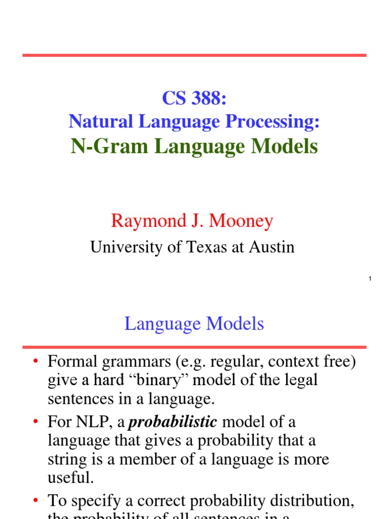 N-Gram Language Models in NLP | PDF | Teaching Methods & Materials