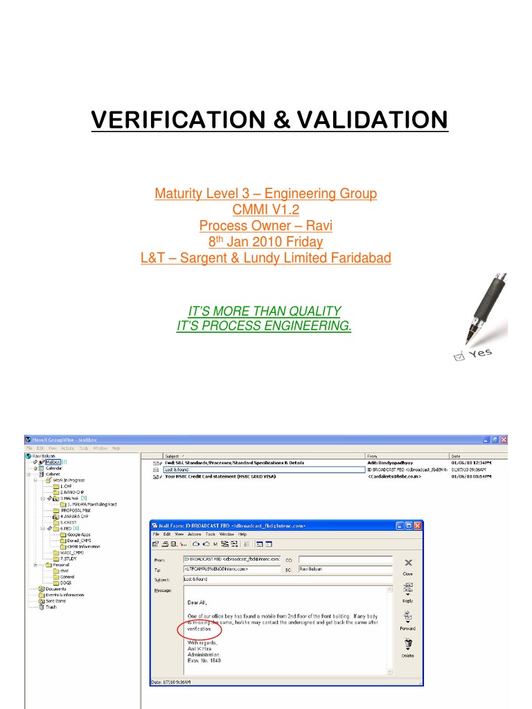 CMMI Verification and Validation Overview | PDF | Verification And ...