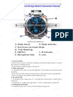 Sound Activated HD Spy Watch Instruction Manual