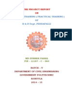 Industrial Training (Practical Training) OF R & B Dept. Peddapalli