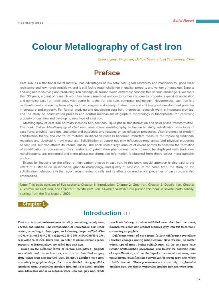 Colour Metallography of Cast Iron PDF PDF Cast Iron Phase (Matter)