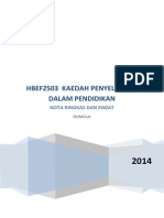 Nota Hbef2503 Kaedah Penyelidikan Dalam Pendidikan