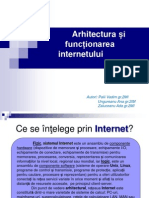 Arhitectura Si Functionarea Internetului