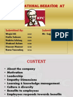 Organizational Behavior at KFC