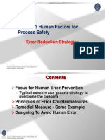 Human Factor - Error Reduction Strategies