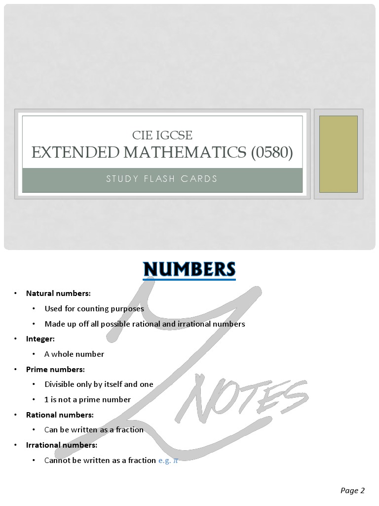 Extended Mathematics (0580) : Cie Igcse | PDF | Teaching Methods ...