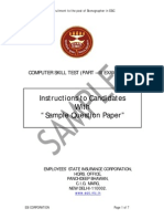 Esic Exam Computer Part PDF