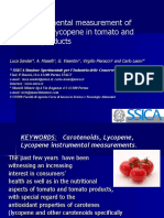 The Instrumental Measurement of Colour and Lycopene in Tomato and Tomato Products