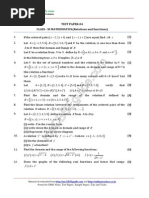 11 Mathematics Relations and Functions Test 04