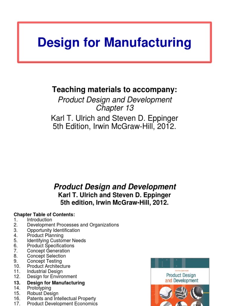 Design for Manufacturing Overview | PDF | Screw | Nut (Hardware)