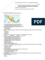 Segundo Examen Bimestral de Geografia