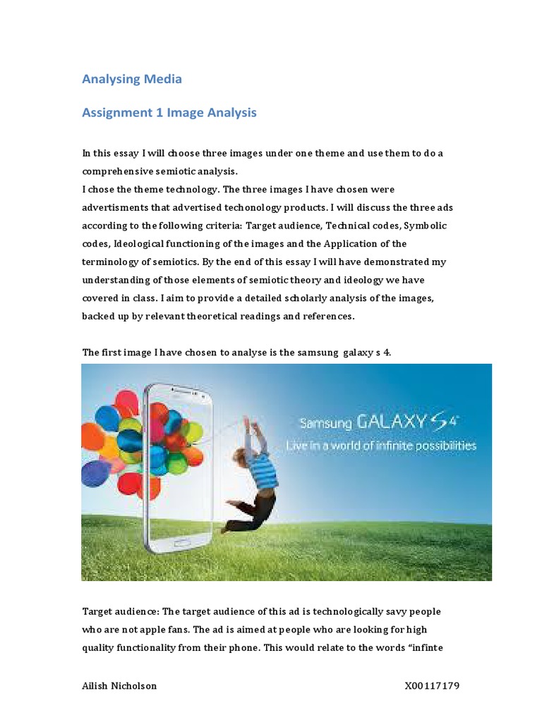 Essay semiotics advertising image