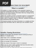 Introduction To VB Script What Is A Variable?