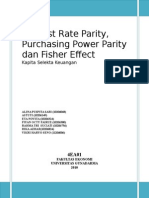Interest Rate Parity, Purchasing Power Parity Dan Fisher Effect