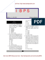 IBPS Specialist Officers Exam Paper Helo on 11-03-2012 Test 1 Reasoning Www.bankpoclerk.com