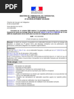 Circulaire procédure acquisition nationalité française 14 octobre 2009