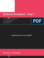 Lesson #29 - Rational Numbers – Day 1