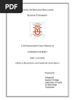 Critical Reasoning and Communication Skills