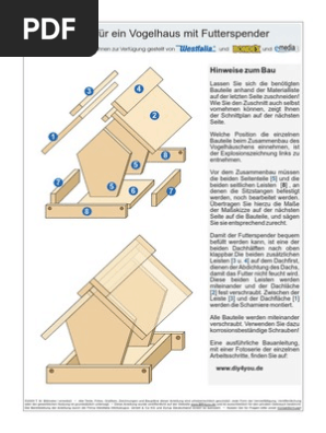 Bauplan Vogelhaus Mit Futterspender