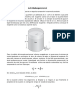 Actividad 6. Investigar y Realizar Prácticas Para Determinar El Tiempo de Vaciado en Diferentes Tipos de Orificios y Recipientes. (Unidad 3. Hidrodinámica)