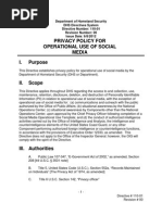110-01-001 Privacy Policy for Operational Use of Social Media