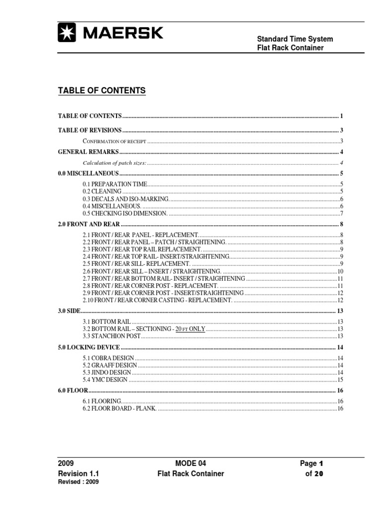 Flat Rack Container Repair Guidelines | PDF | Screw | Mechanical ...
