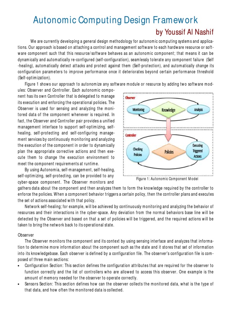 Autonomic Computing Design Methodology | PDF | Component Based Software ...
