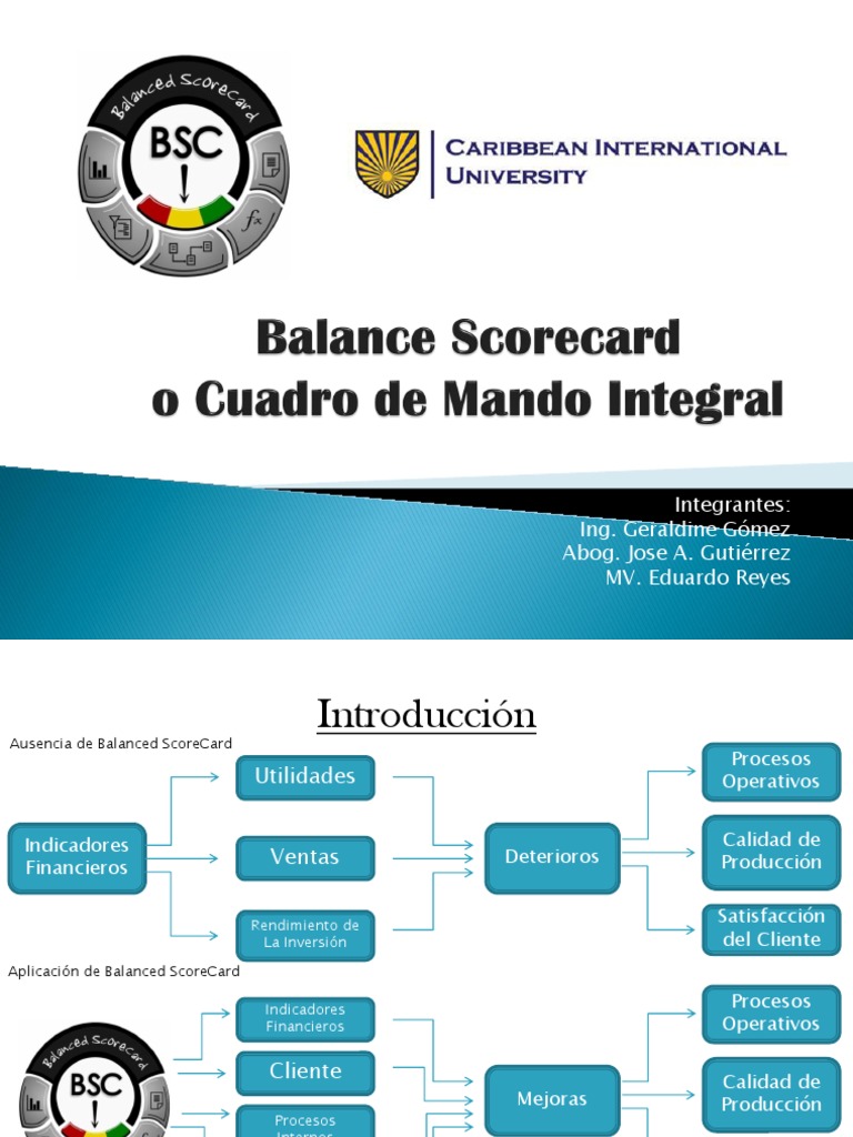 Implementación del Balanced ScoreCard | PDF | Calidad (comercial ...
