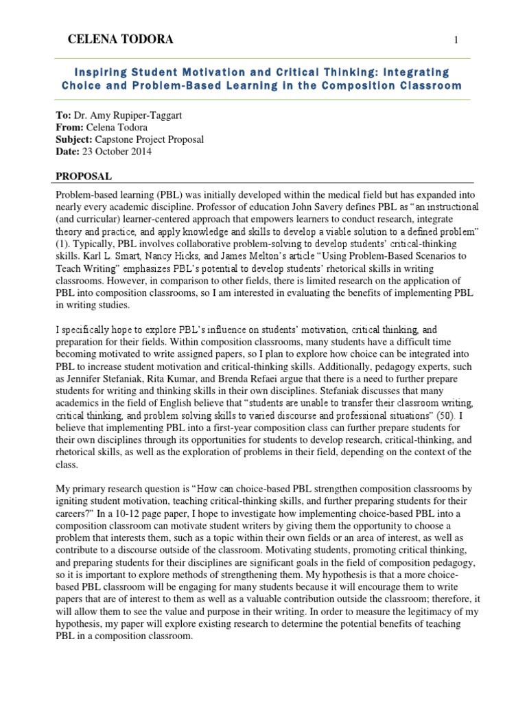 capstone project proposal examples pdf