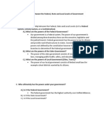 Relationship Between The Federal State and Local Levels of Government Final