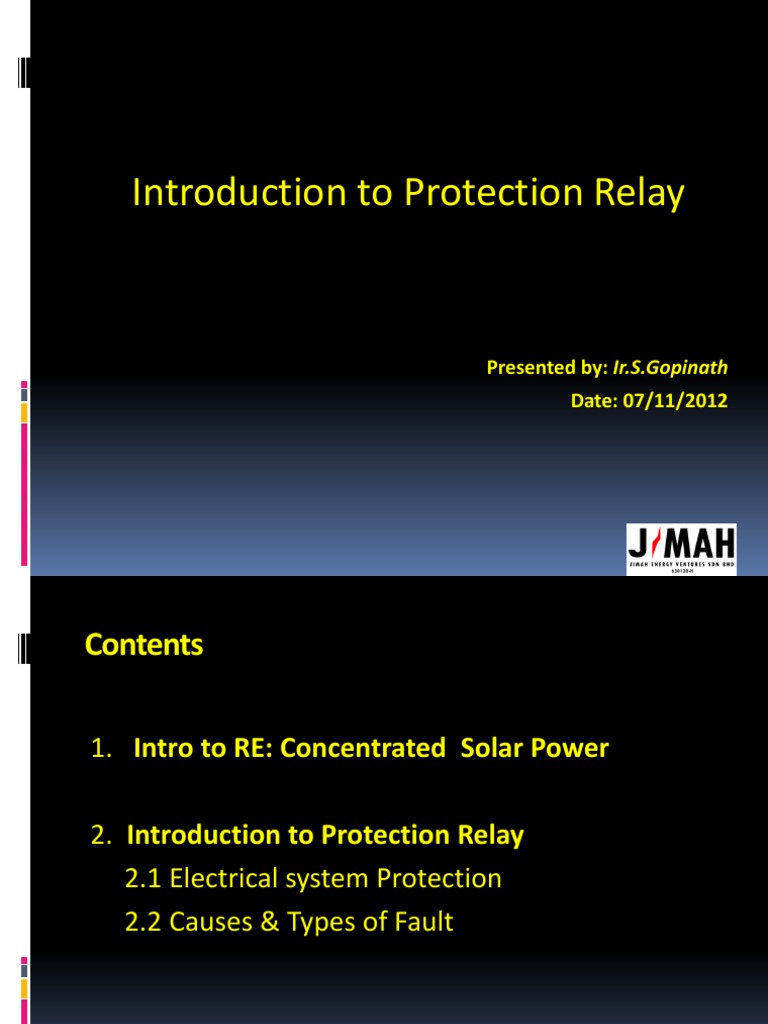 PowerPoint - Introduction To Protection Relay - RevB | PDF | Relay | Switch